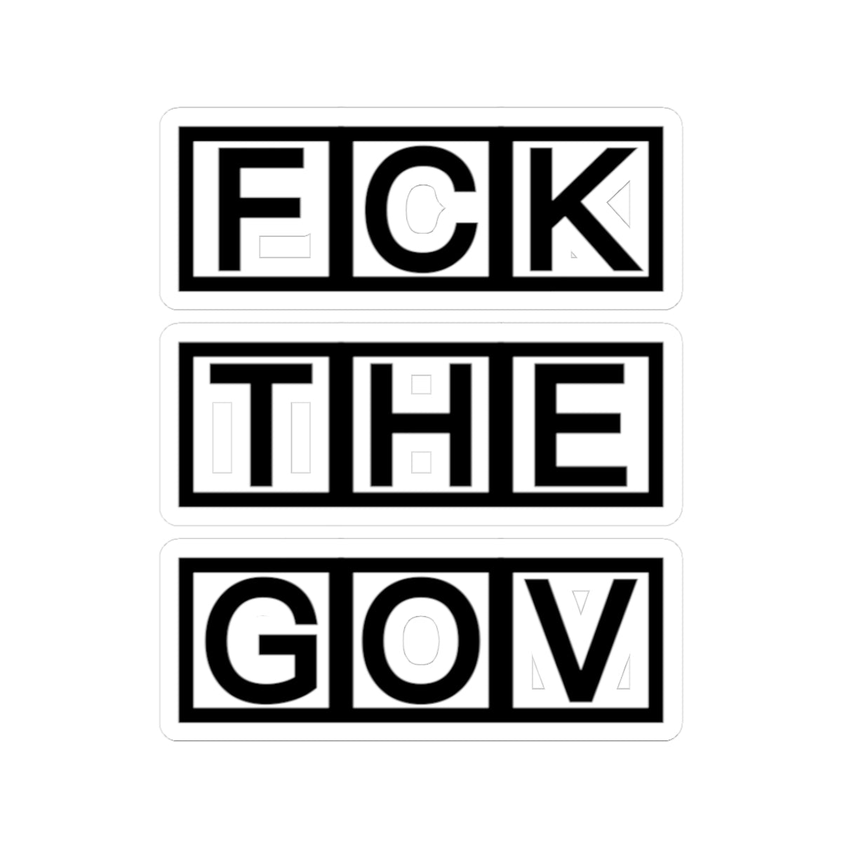 FCK THE GOV Stickers